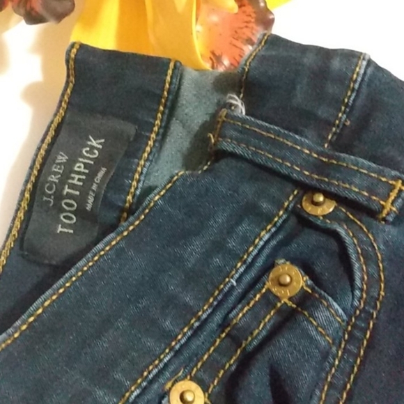 J. CREW DARK BLUE TOOTHPICK JEANS SIZE 25 - Picture 2 of 8